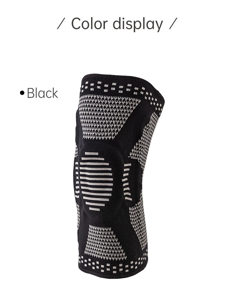 HX063 Weaving Silicone Knee Pads Supports Brace Volleyball Basketball Meniscus Patella Protectors Sports Safety Kneepads