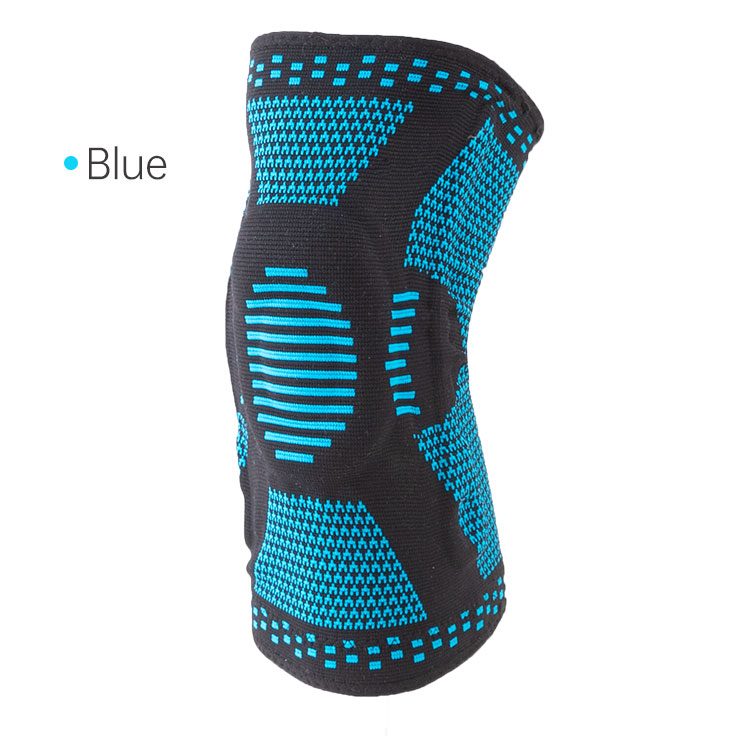 HX063 Weaving Silicone Knee Pads Supports Brace Volleyball Basketball Meniscus Patella Protectors Sports Safety Kneepads