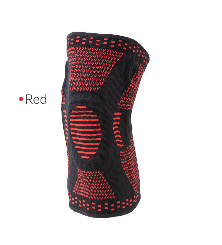 HX063 Weaving Silicone Knee Pads Supports Brace Volleyball Basketball Meniscus Patella Protectors Sports Safety Kneepads