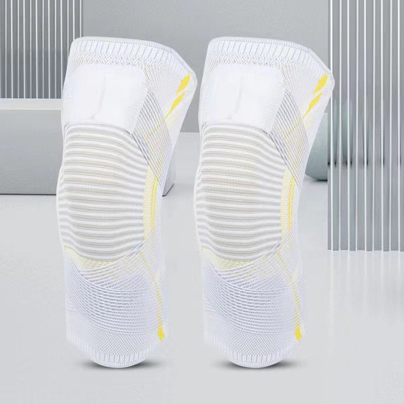 hx034 Ollas Knitted Elastic Nylon Adjustable Compression Knee Support Protective Heated Knee Brace with Belt